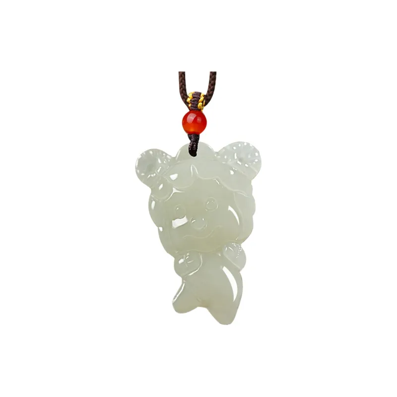 KUNYUYAO Hetian Jade Pendants White Jade Unisex-30