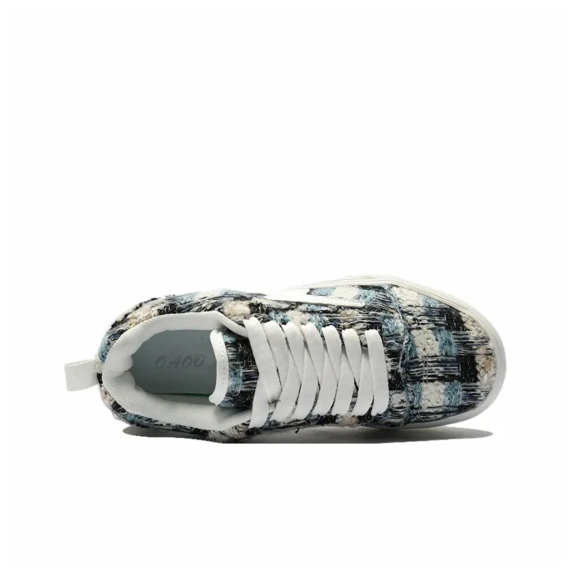 OAOQ Height-Enhancing Wear-Resistant Lightweight Breathable Low-Top Skateboard Shoes Unisex-12