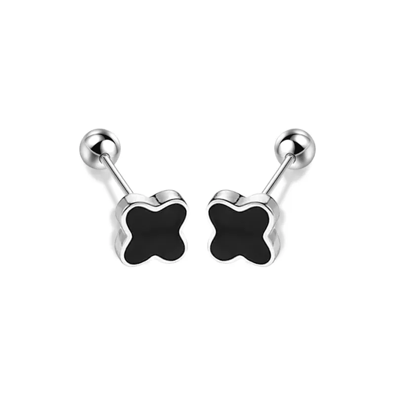 VEZA Sterling Silver Stud Earrings Unisex-0
