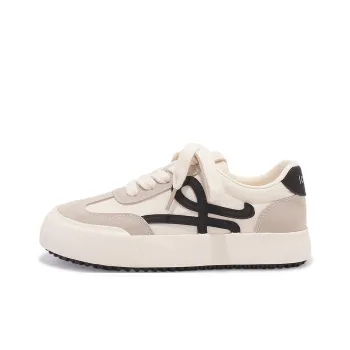 Miss Zhang Cushioning, Wear Resistant Low Top Skateboard Shoes Women's Beige Black