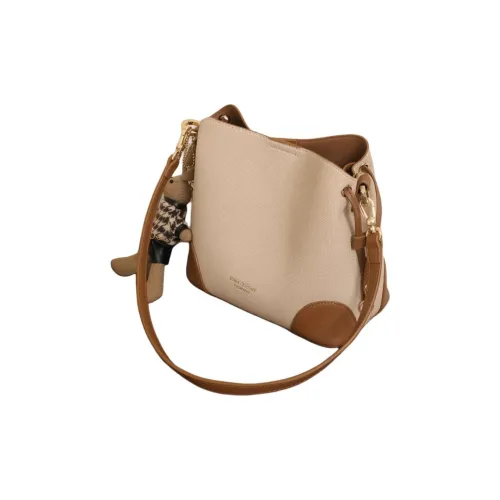 BEMIX PETS PU Shoulder Bag Women's Gray White & Brown