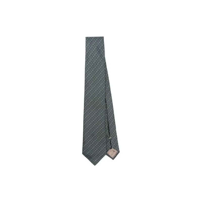 EMPORIO ARMANI Patterned jacquard Silk Tie-0