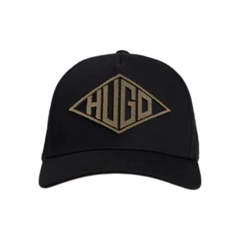 HUGO BOSS Cotton Baseball Caps Men's Black