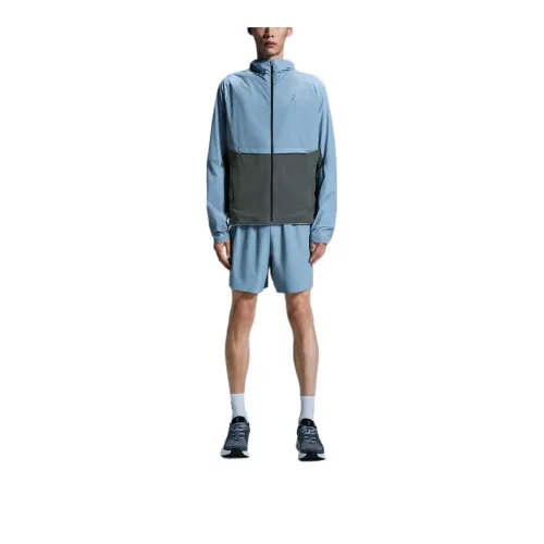 On Core Jacket Jackets Coats Men's Light Gray Blue/Solar Black