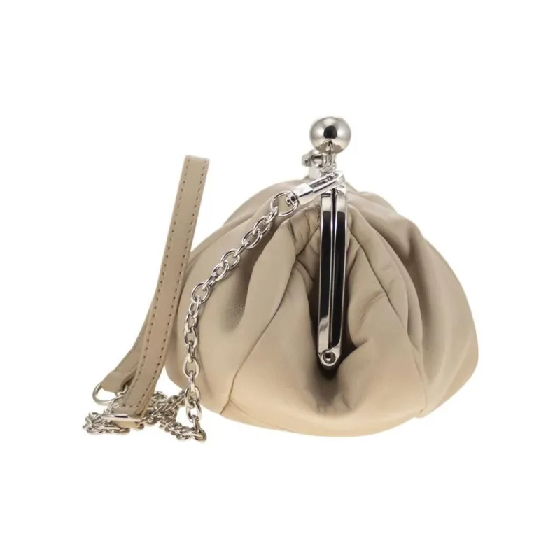 WEEKEND MaxMara Logo Detailed Chain Link Cluth Bag-2