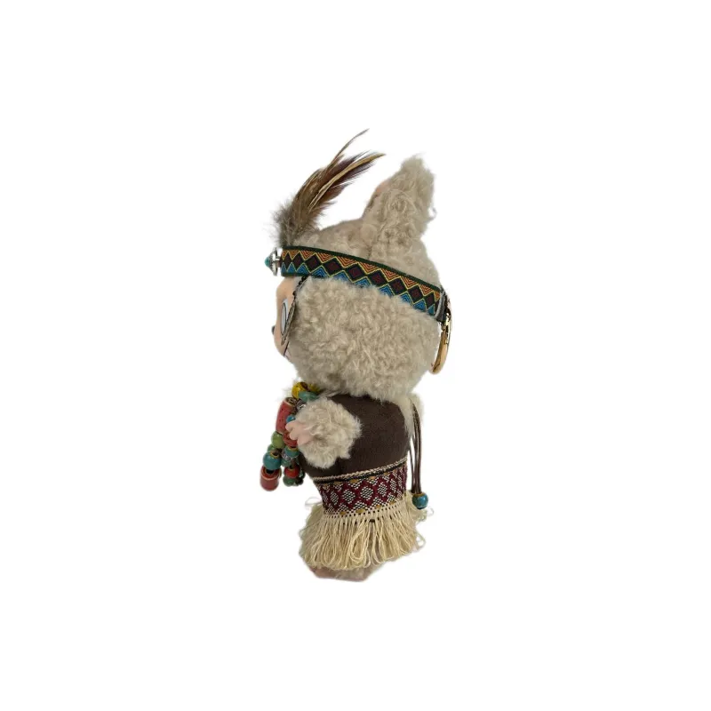 [Modified Doll] POP MART Labubu THE MONSTERS Heartbeat Macaron Collection Tribe Chief, Cute Hang Tag Box 17cm-16