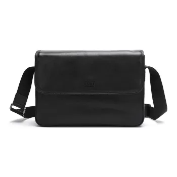 ELLE HOMME Cow Leather Crossbody Bag Regular Men's Black