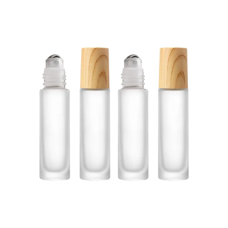 JIANYINGSHU Roll on Perfume Bottle Glass Essential Oil Sample Travel Portable Small Glass Bottles 10ml 2 Pieces Minimum-7