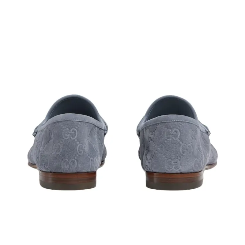 GUCCI Horsebit 1953 Loafer 'GG Suede Grey'-4