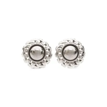 Givenchy 2000s Domed Clip on Earrings