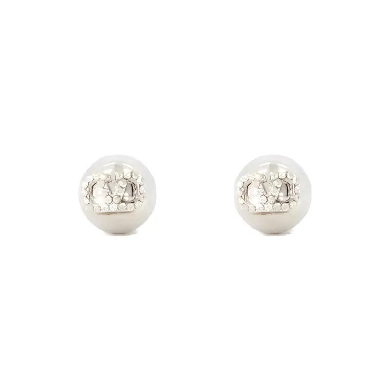 Valentino VLogo Signature Embellished Earrings-0