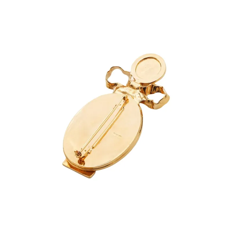 CHANEL 1980s Mirror Brooch-3