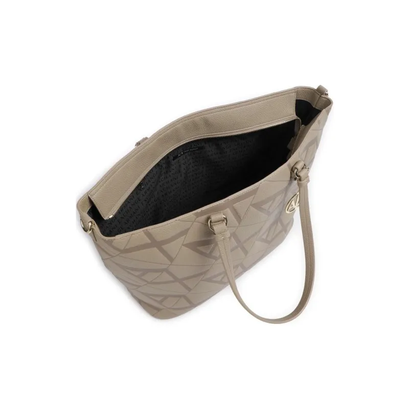 ARMANI EXCHANGEAE Polyester Tote Bag Shopping Bag Shoulder Bag Crossbody Bag Handbag Women's Beige-4