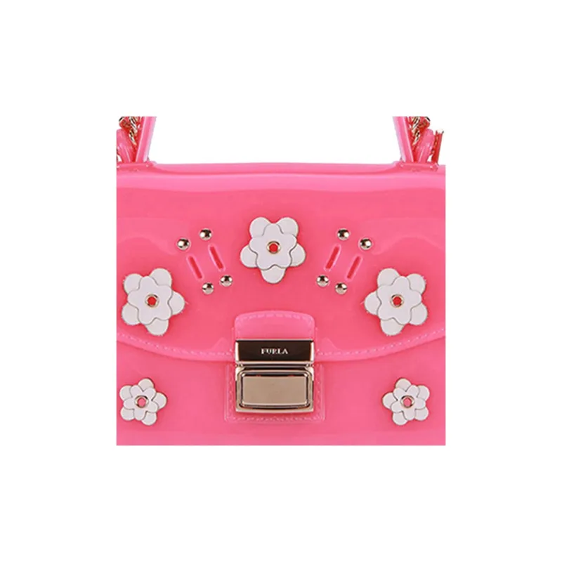 Furla Candy PVC Jelly Bag, One Shoulder Handbag Mini Women's Pink-4