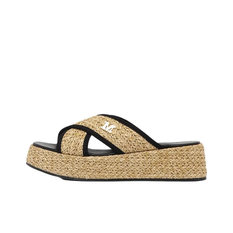 MaxMara Slide Slippers Women's Earth Yellow-0