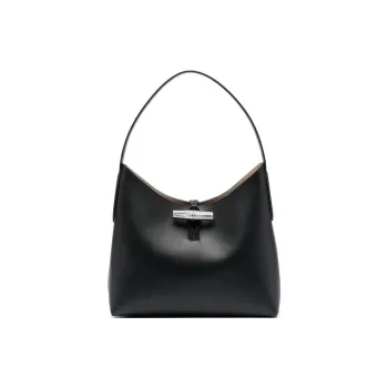LONGCHAMP Roseau Essential Calfskin Shoulder Bag Handbag Shoulder Bag Women's Black