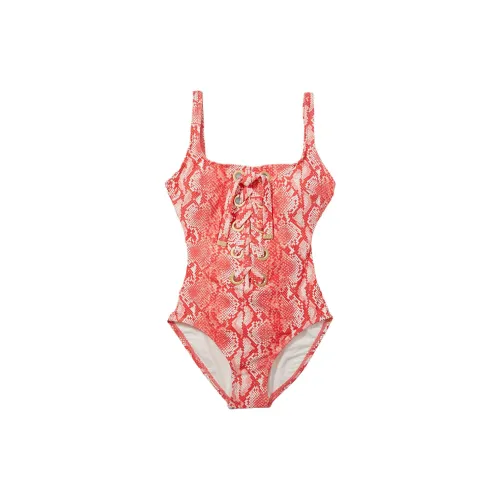 MICHAEL KORS Printed Lace-Up Swimsuit