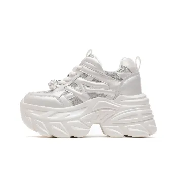 CARDANRO Small sized Sky Vegetables Chunky Sneakers Women's Low Top White/Silver
