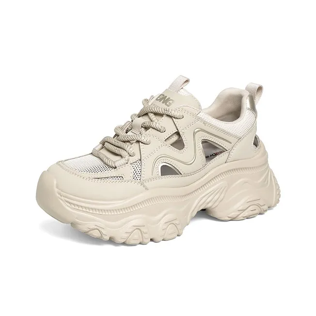RED DRAGONFLY Anti Slip Wear Resistant Breathable Height Increasing Low Top Chunky Sneakers Women's-7
