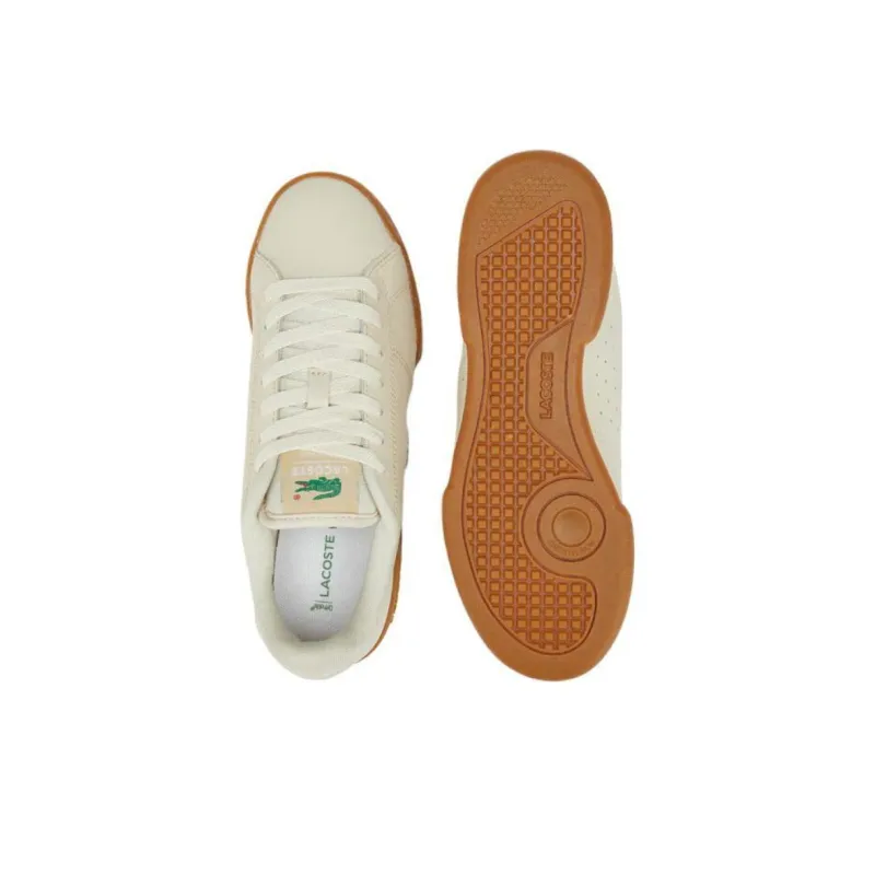 LACOSTE Low Top Skateboard Shoes Women's Beige-4
