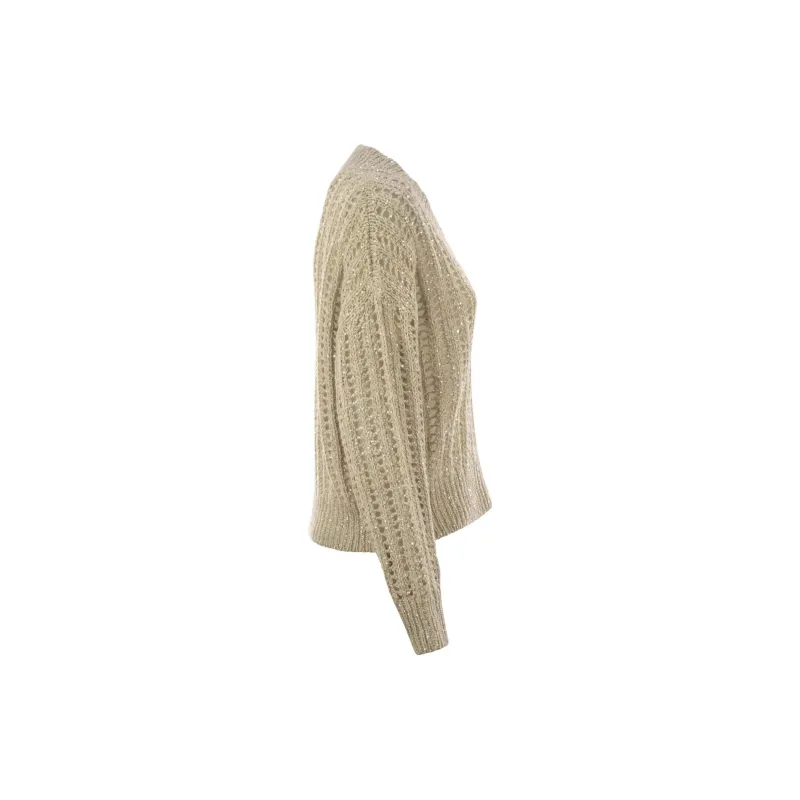 Brunello Cucinelli V Neck Drop Shoulder Jumper-2
