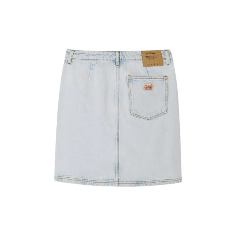 AMERICAN VINTAGE A.M SS25 SKIRT JOYBIRD Denim Short Skirts Women's WINTER BLEACHED/Ligue Blue-1