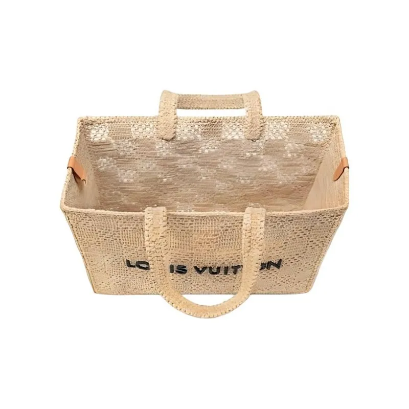 LOUIS VUITTON Shopper Bag Mm Damier Raffia Natural Beige-2