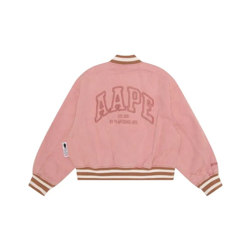 Aape Moonface Logo Varsity Jacket-1