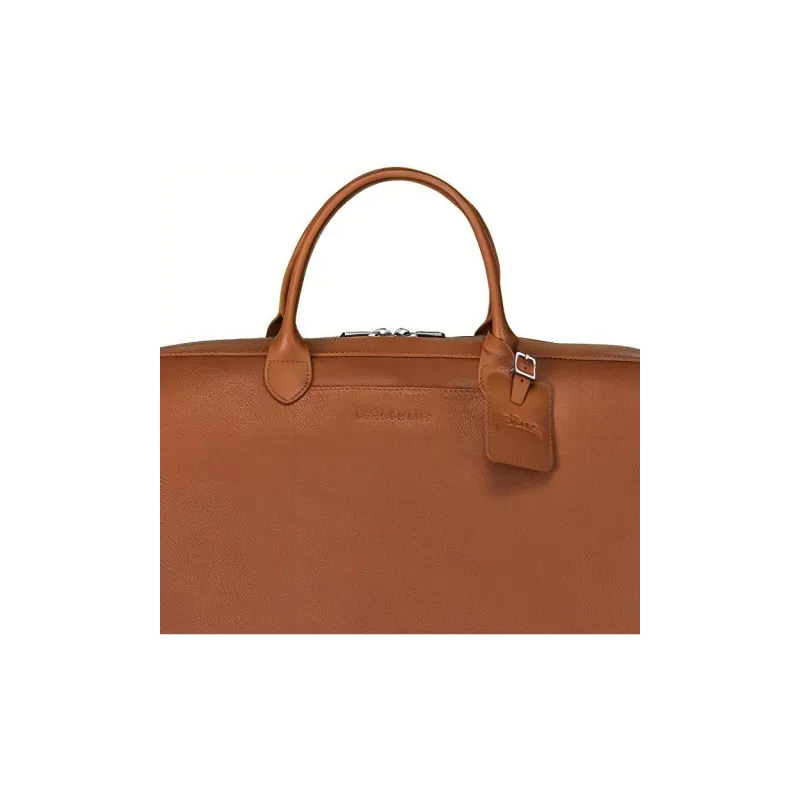LONGCHAMP Le Foulonné Cow Leather Handbag Shoulder Bag Crossbody Bag Travel Bag Women's Light Red Umber-3