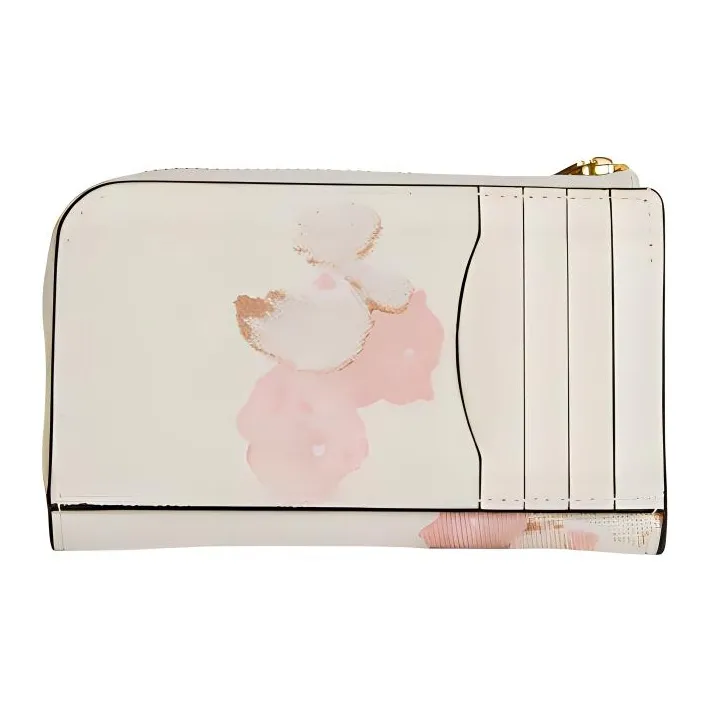 COACH Coated Canvas Card Holder Mini Women's White-3