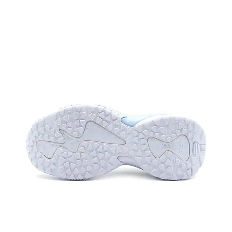 PEAK Cushioned Wear Resistant Slip Resistant Low Top Chunky Sneakers Women's All White Opt Blue-4