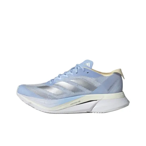 Adidas Adizero Boston 12 Dash Grey Silver Warm Vanilla Women's