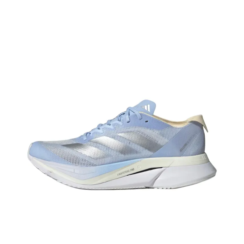 Adidas Adizero Boston 12 Dash Grey Silver Warm Vanilla Women's-0