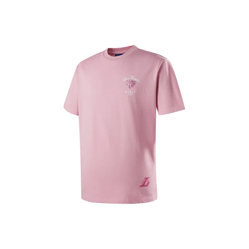NBA Los Angeles Lakers T Shirt Unisex Pink-1