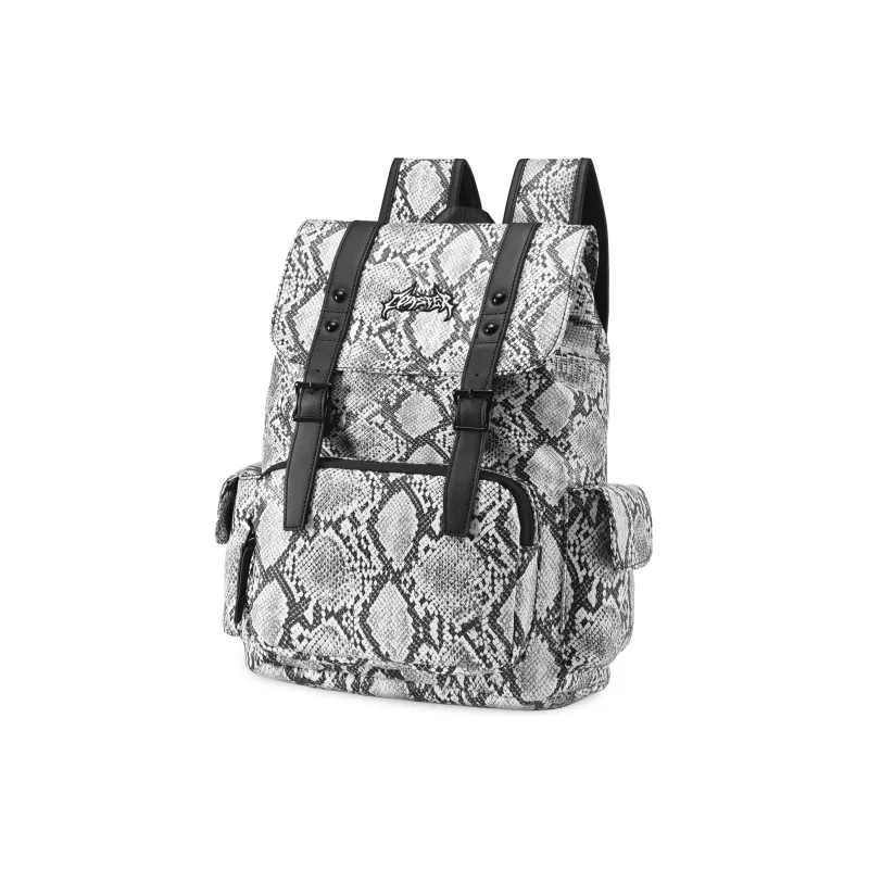 GLORY&CO PVC Backpack Regular Unisex Gray White-1