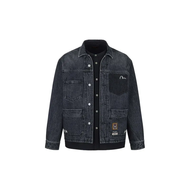 EVISU Denim Jacket Men's Denim Black-1
