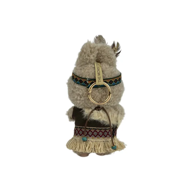 [Modified Doll] POP MART Labubu THE MONSTERS Heartbeat Macaron Collection Tribe Chief, Cute Hang Tag Box 17cm-18