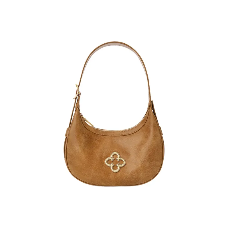 CASSILE Cow Leather Shoulder Bag Regular Women's Amber-1