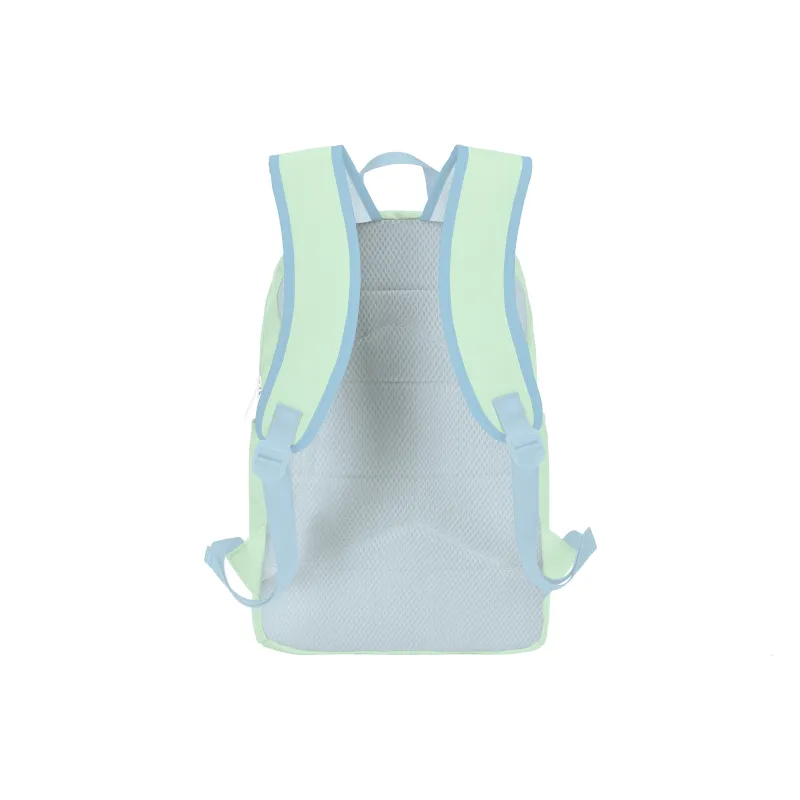 TURN UP Polyester Student Backpack Large Size Unisex Light Blue-23