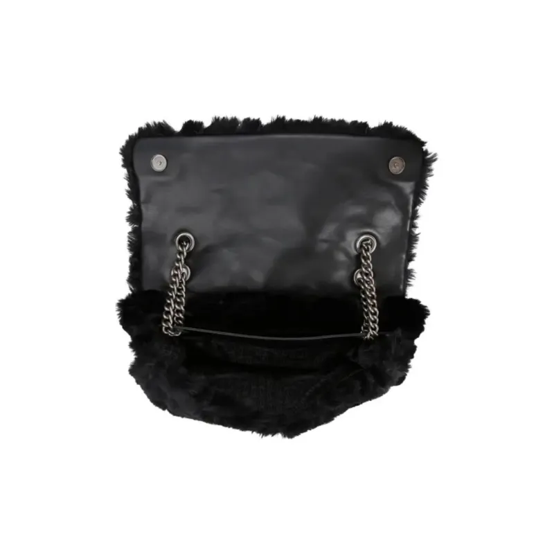 Kurt Geiger London Faux Fur Shoulder Bag Extra Large Women's Black-2