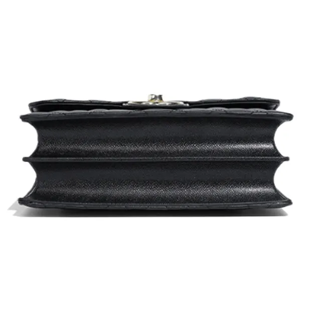 Yalu PU Shoulder Bag, Crossbody Bag, Small Square Bag Regular Women's Ecru/Black-6