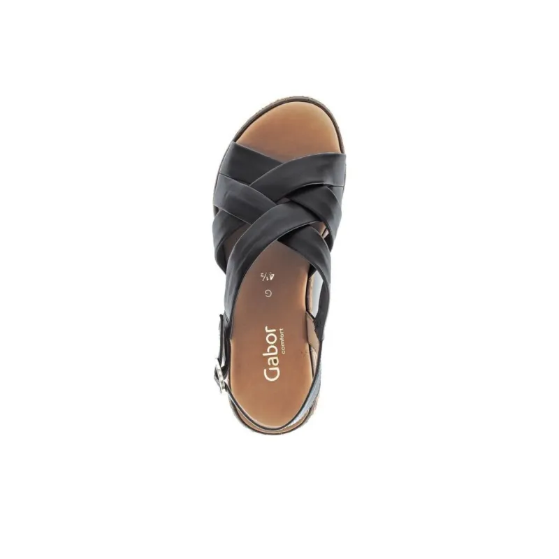 Gabor Comfort Roman Sandals 5cm Women's Black-3