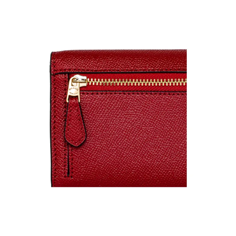 COACH Envelope Leather Handbags Shoulder Bag Crossbody Bag Women's Strawberry Red-2