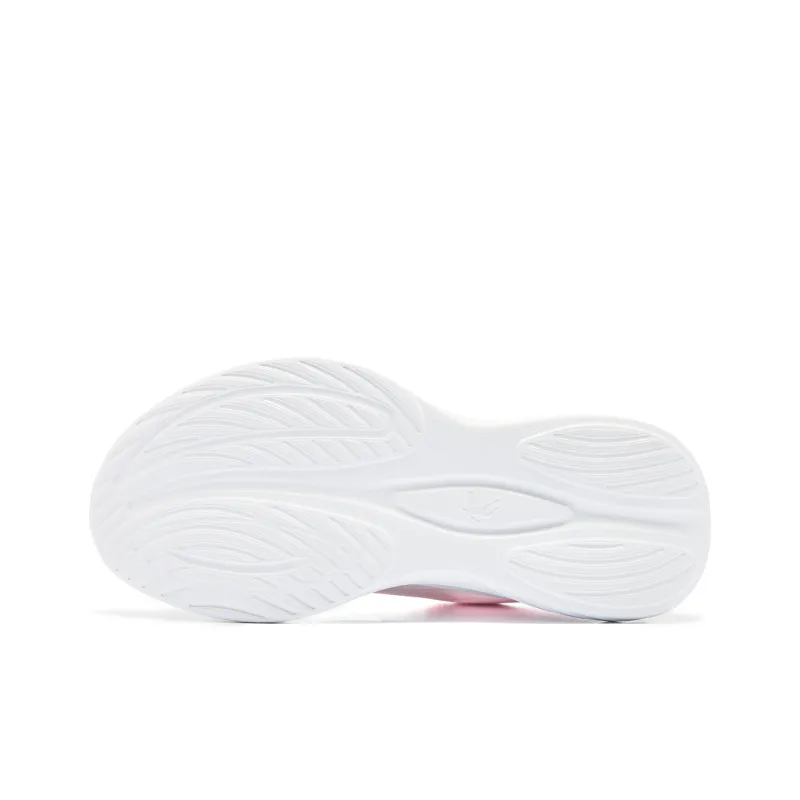 QIAODAN Cushioned Slip Resistant Abrasion Resistant Low Top Casual Running Shoes Women's White Pink-6