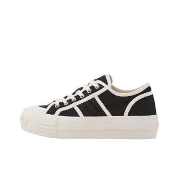 GUCCI GG Low Top Canvas Shoes 4cm Women's Black