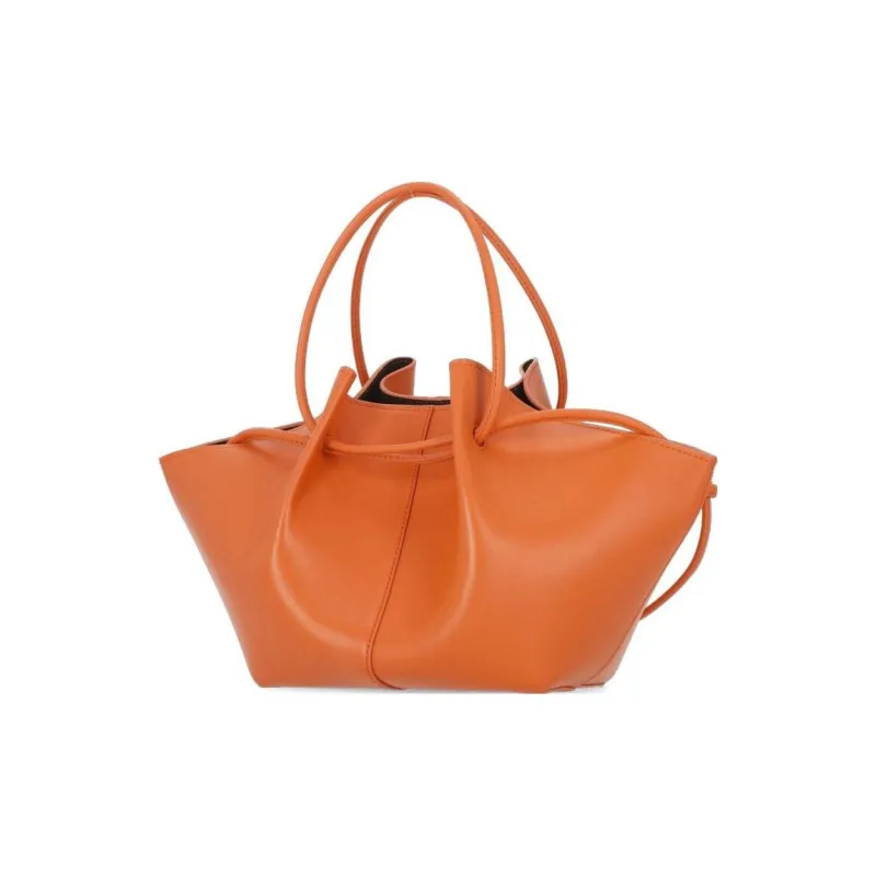 YUZEFI Calfskin One Shoulder Handbag Women's Orange-2