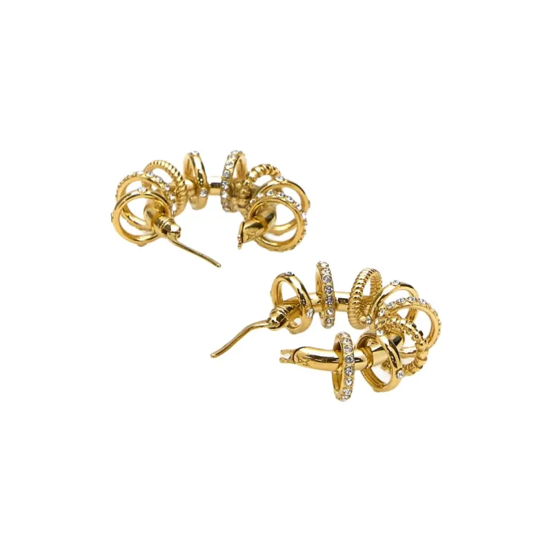 AMINA MUADDI Embellished Hoop Earrings-2