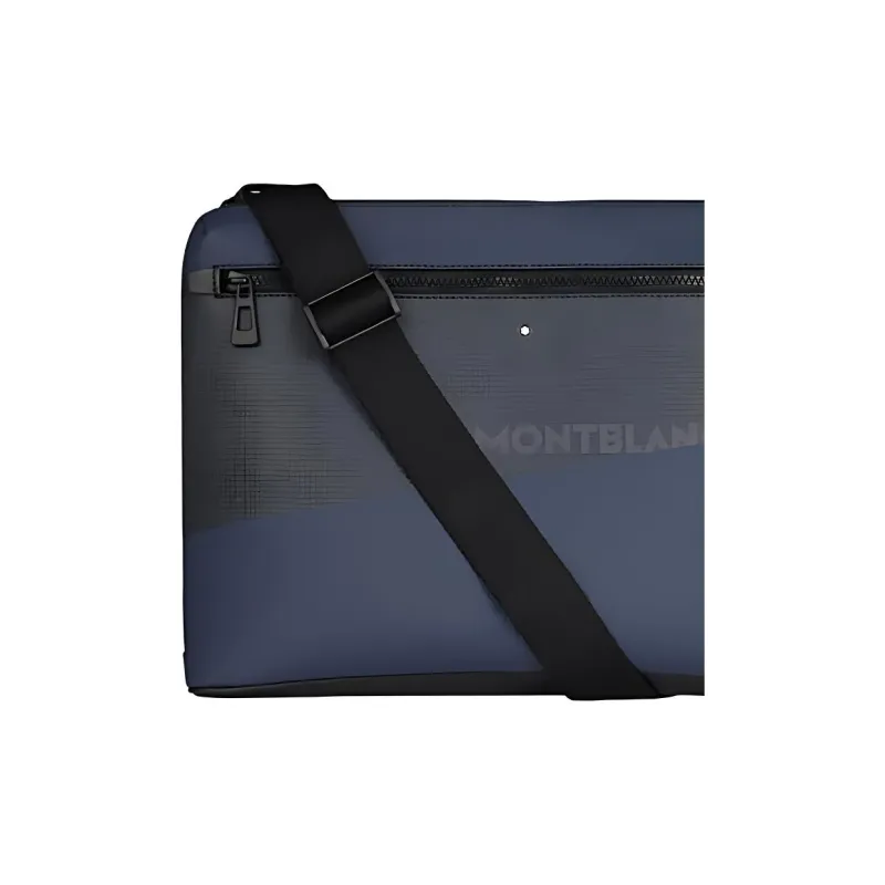 MONTBLANC Cow Leather Computer Laptop Protective Cover Storage Bag Handbag Men's Blue-4