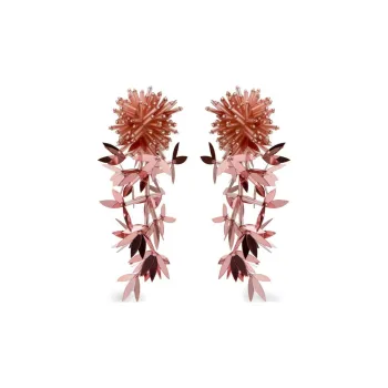 Oscar De La Renta Leaf Tassel Earrings