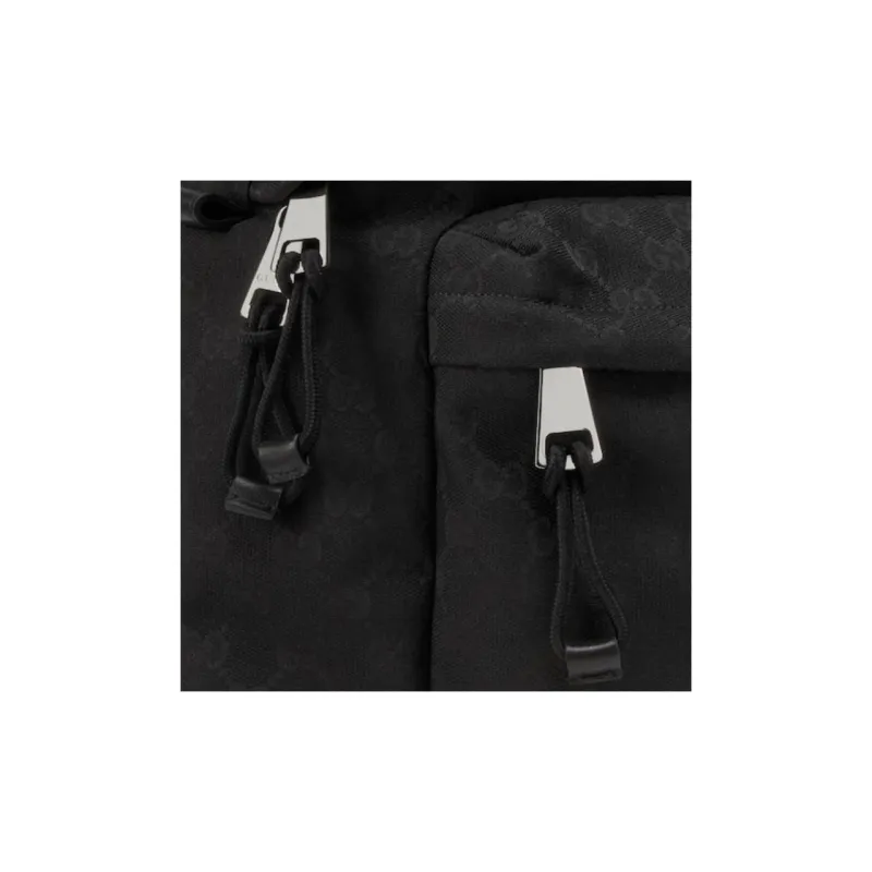 GUCCI GG Canvas Backpack Medium Size Men's Black-5